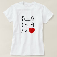 ASCII Texte Art Lapin Lapin Donner Coeur