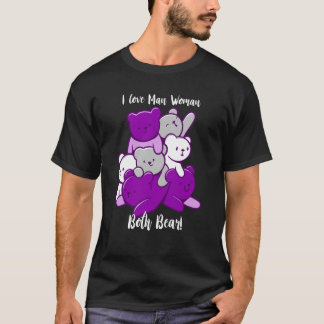 T-shirt Asexual I Love Man Woman Both Bear Asexuality Ace 