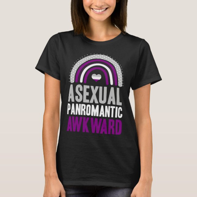 T-shirt Asexual Panromantic Awkward Asexual Pride Bohemian (Devant)