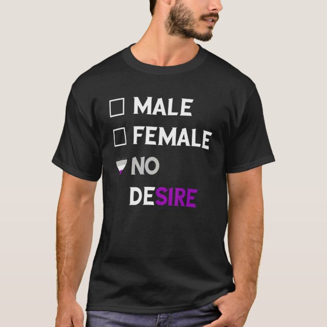 T-shirt Asexualité Pas De Désir Homme Femme Drapeau Sexuel (Devant)