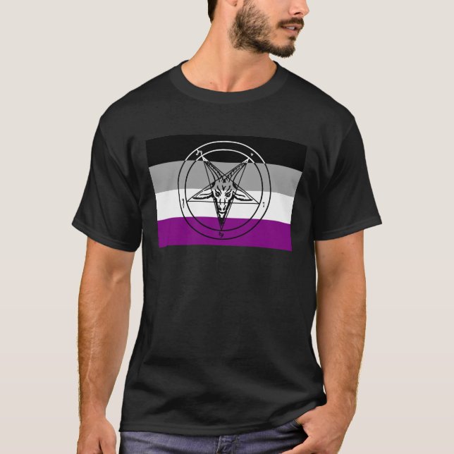 T-shirt Asexué Pride Sigil de Baphomet (Devant)