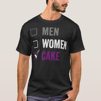 T-shirt Asexuel Plutôt Manger Gâteau Ace Fierté Asexuelle 