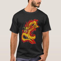 Asian Dragon Tattoo Shirt, Red Chine Dragon