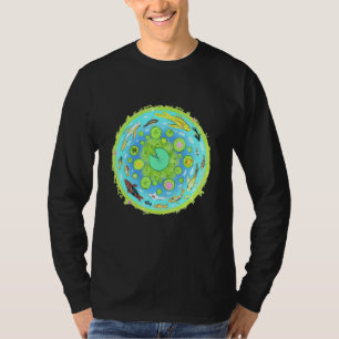 T-shirt Asiatique Koi Blue Pond Plante d'eau douce Carpe d