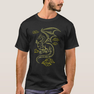 T-shirt Asie Imaginaire de feu d'animaux Idée Dragon