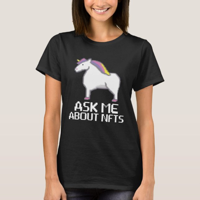 T-shirt Ask me about NFTs  Non Fungable Token Crypto NFT (Devant)