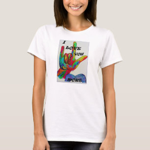 T-shirt ASL American Sign Language JE VOUS AIME PLUS