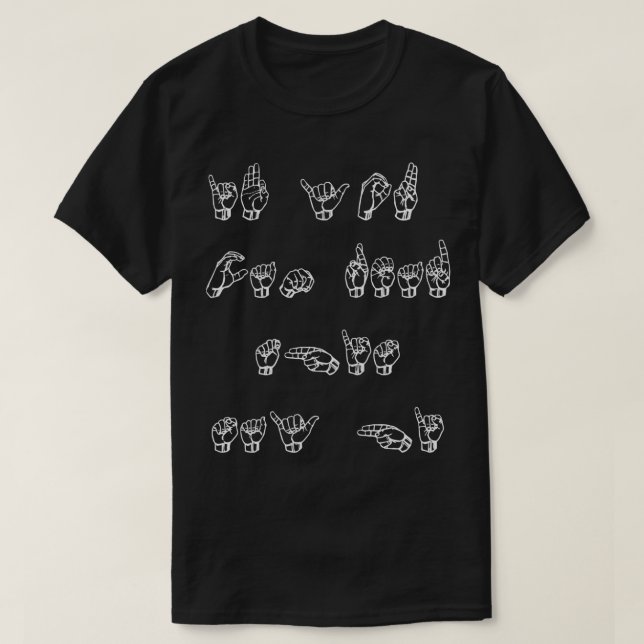 T-shirt ASL American Sign Language Si vous pouvez lire cec (Design devant)