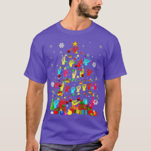 T-shirt ASL Christmas Tree Xmas Lights ASL Sign Language H