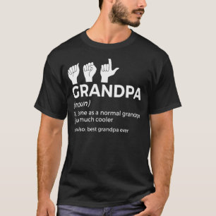 T-shirt Asl Grandpa Définition Langue des signes américain