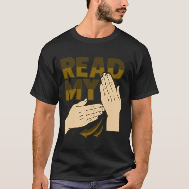T-shirt Asl Hand Gesture Deaf Hearing Loss Awareness 12  (Devant)