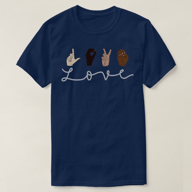 T-shirt ASL Love 11 (Design devant)