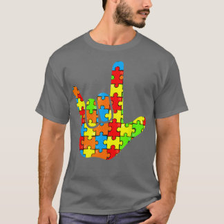 T-shirt ASL Love Langue des signes Autisme Cadeau Conscien