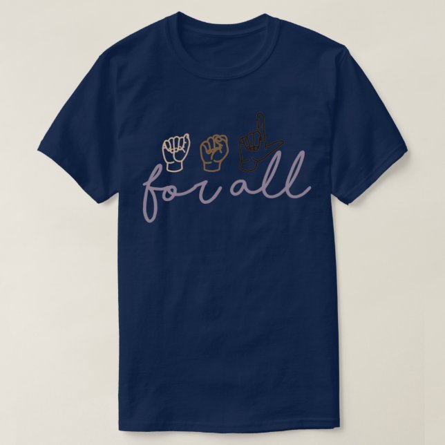 T-shirt ASL pour tous (Design devant)