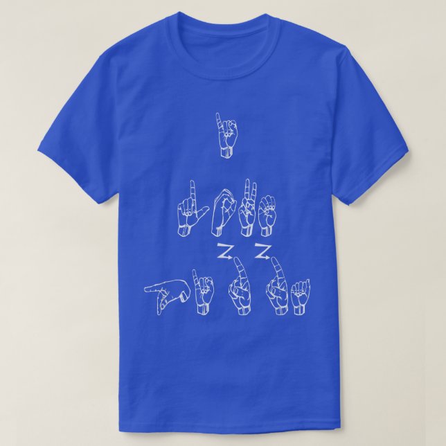 T-shirt ASLAmerican Sign Language I Love Pizza (Design devant)