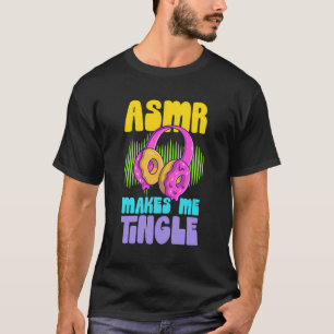 T-shirt Asmr Me Rend Tingle Rétro Casques De Donut Asmr