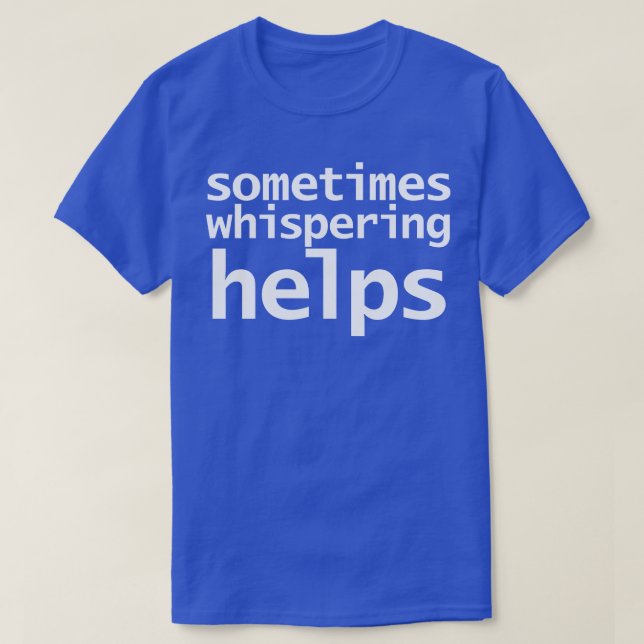 T-shirt ASMR Parfois Whispering Aide À Drôle Typographie (Design devant)