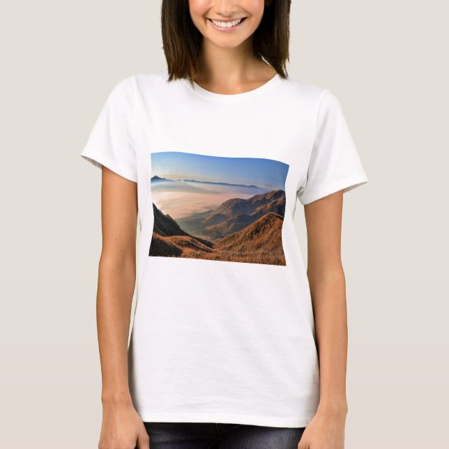 T-shirt Aso Kumamoto Japon Somma Mer des nuages (Devant)