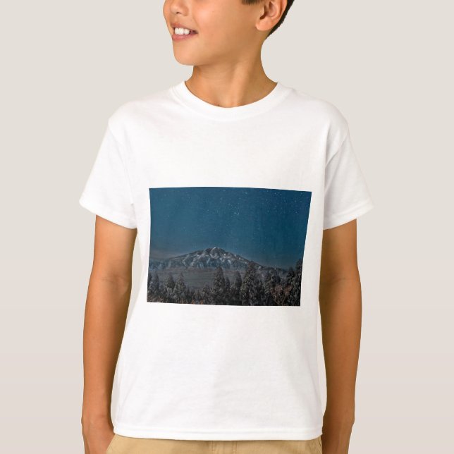 T-shirt Aso Star Night Volcano Japon (Devant)