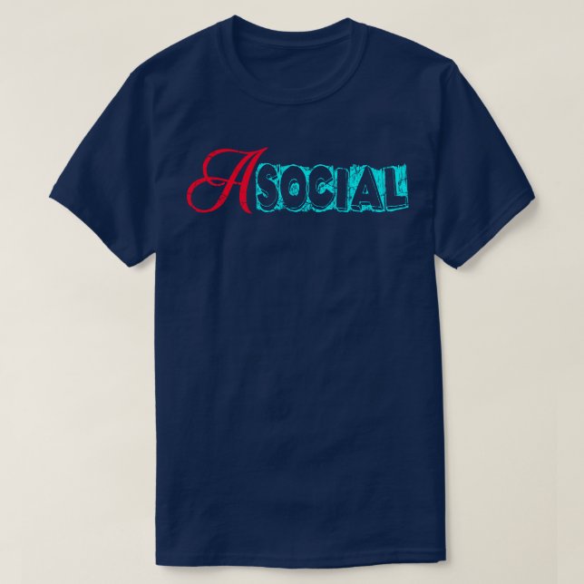 T-shirt Asocial 1 (Design devant)