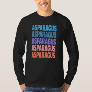 T-shirt Asparagus Texte Répété Moderne