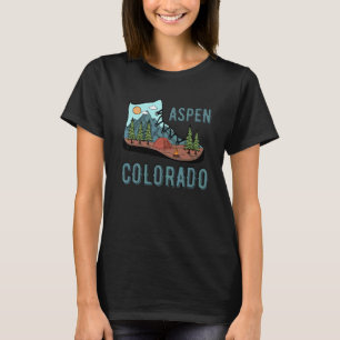 T-shirt Aspen Colorado Co Randonnée Montagnes Aspen Campin
