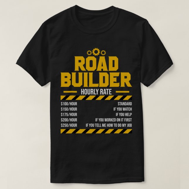 T-shirt asphalte pavage routier chantier routier travaille (Design devant)