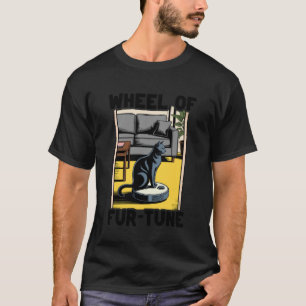 T-shirt Aspirateur Robot Drôle de Chat Roue de Fur-Tune