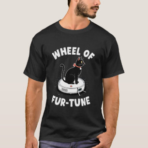 T-shirt Aspirateur Robot Roue de Fur-Tune Drôle Chat 7