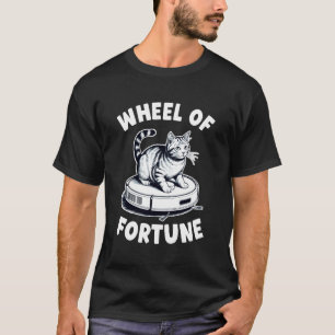 T-shirt Aspirateur Robot Roue de la Fortune Chat Drôle 4