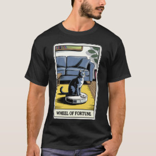 T-shirt Aspirateur Robot Roue de la Fortune Tarot Drôle 