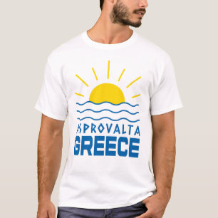 T-shirt Asprovalta Grèce Soleil et Mer Blanc Hommes