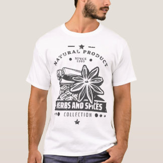 T-shirt Assaisonnement bio frais à la cannelle, anis étoil