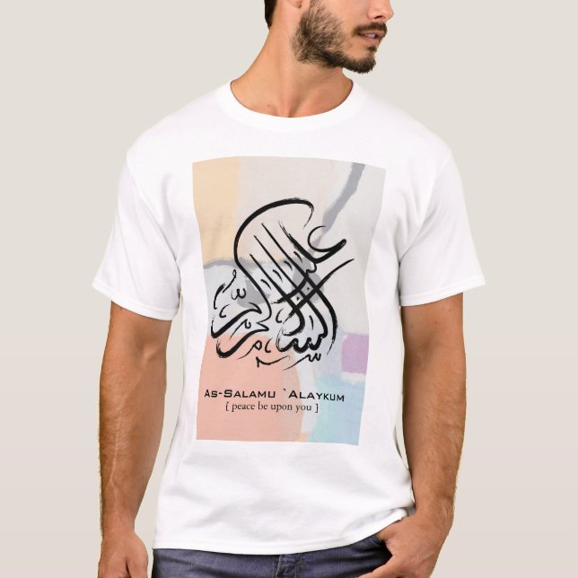 T-shirt Assalamu 'alaikum - calligraphie arabe Art (Devant)