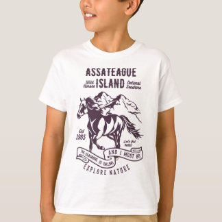 T-shirt Assateague Island National Seashore Chevaux sauvag