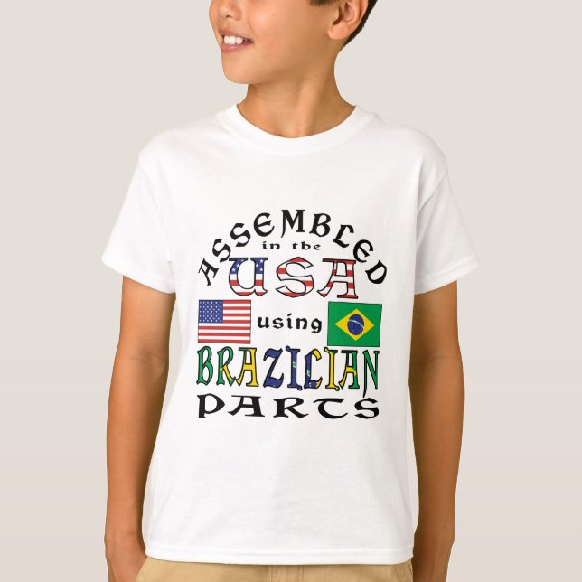 T-shirt Assemblé aux États-Unis avec des pièces brésilienn (Devant)