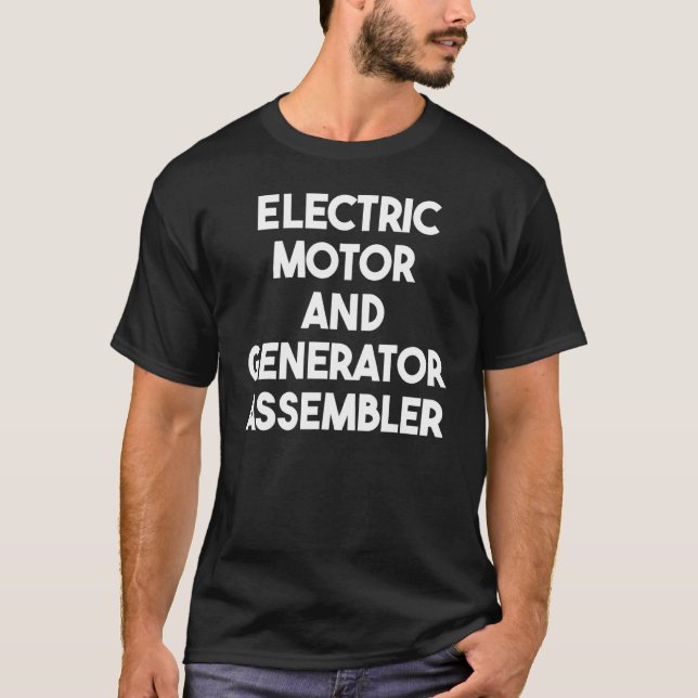T-shirt Assembleur Électrique Et Générateur (Devant)