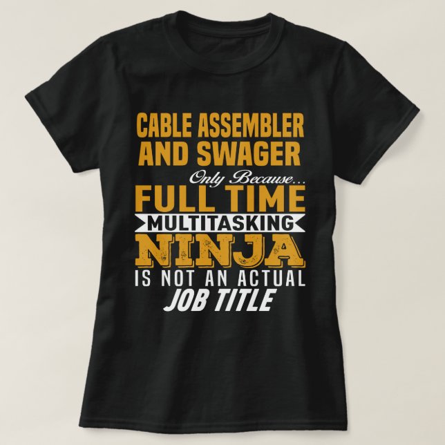 T-shirt Assembleur Et Échangeur De Câble (Design devant)
