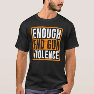 T-shirt Assez End Gun Violence Orange signe de paix