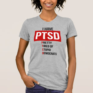 T-SHIRT ASSEZ FATIGUÉ DES DÉMOCRATES STUPIDES