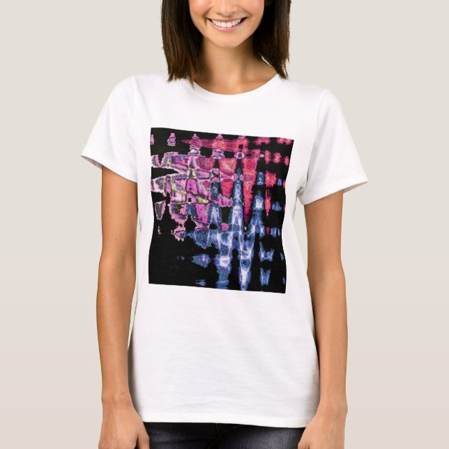 T-shirt Assez mignonne pourpre Cendres Gris et Noir Aquare (Devant)