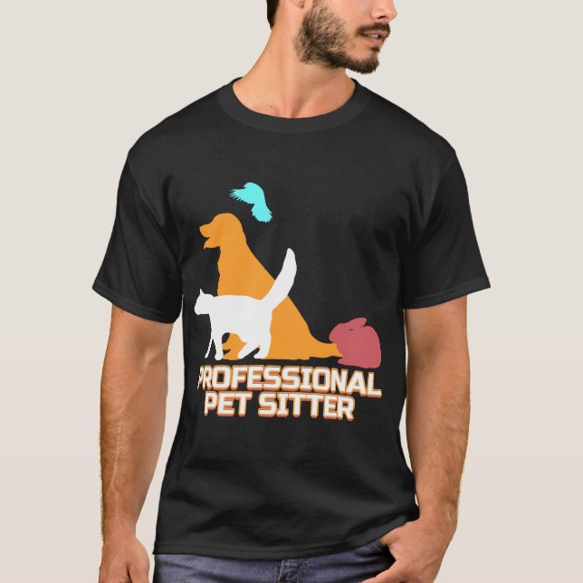 T-shirt Assiette professionnelle pour animaux de compagnie (Devant)
