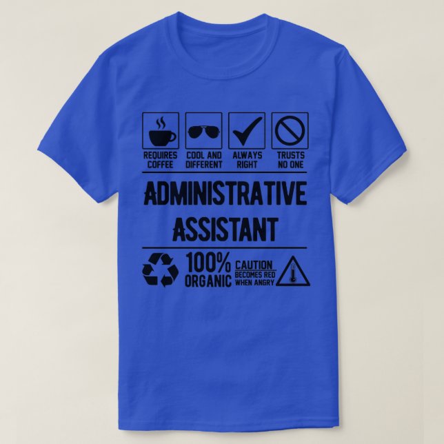 T-shirt Assistant administratif 14 (Design devant)