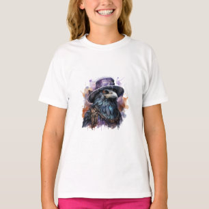 T-shirt Assistant Aquarelle Raven Bird