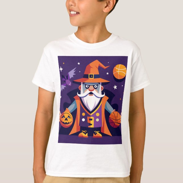 T-shirt Assistant Basket-ball Halloween (Devant)