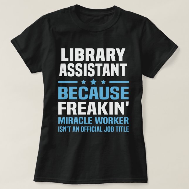 T-shirt Assistant Bibliothèque (Design devant)