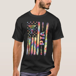 T-shirt Assistant de physiothérapie Drapeau US Mois PTA