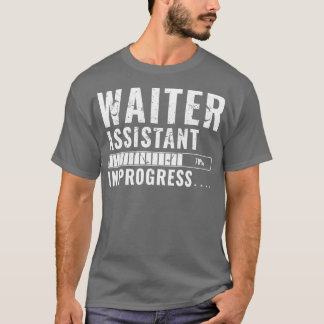 T-shirt Assistant De Serveur Dans La Formation De Travaill
