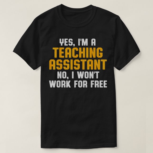 T-shirt Assistant Enseignement Gratuit Appréciation de l'e (Design devant)