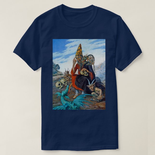 T-shirt Assistant Macabre autour des démons et des crânes (Design devant)